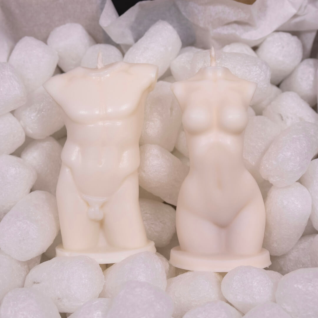 Set of 2 Scented Soy Candles "Naked Harmony"