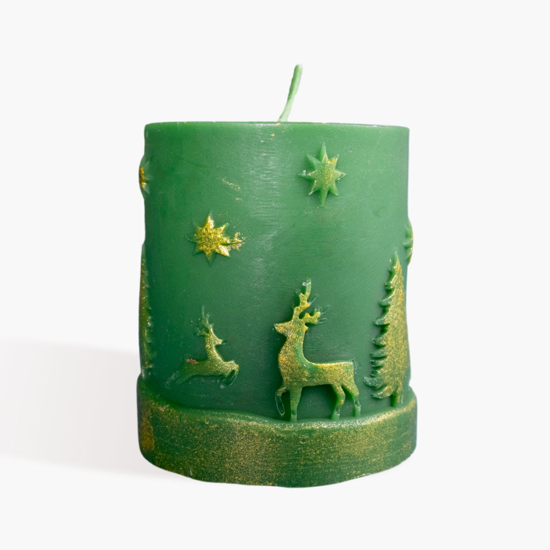 Christmas Beeswax Candle "Christmas Forest"