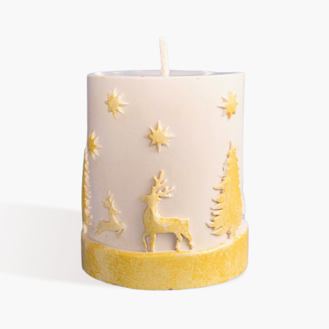 Christmas Beeswax Candle "Christmas Forest"