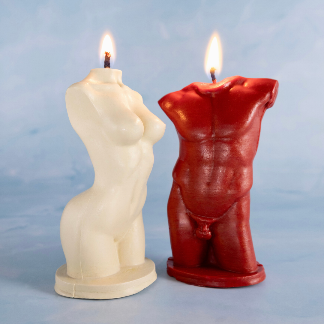 Zestaw 2 świeczek zapachowych z wosku pszczelego "Naga Harmonia" Candle Wonder