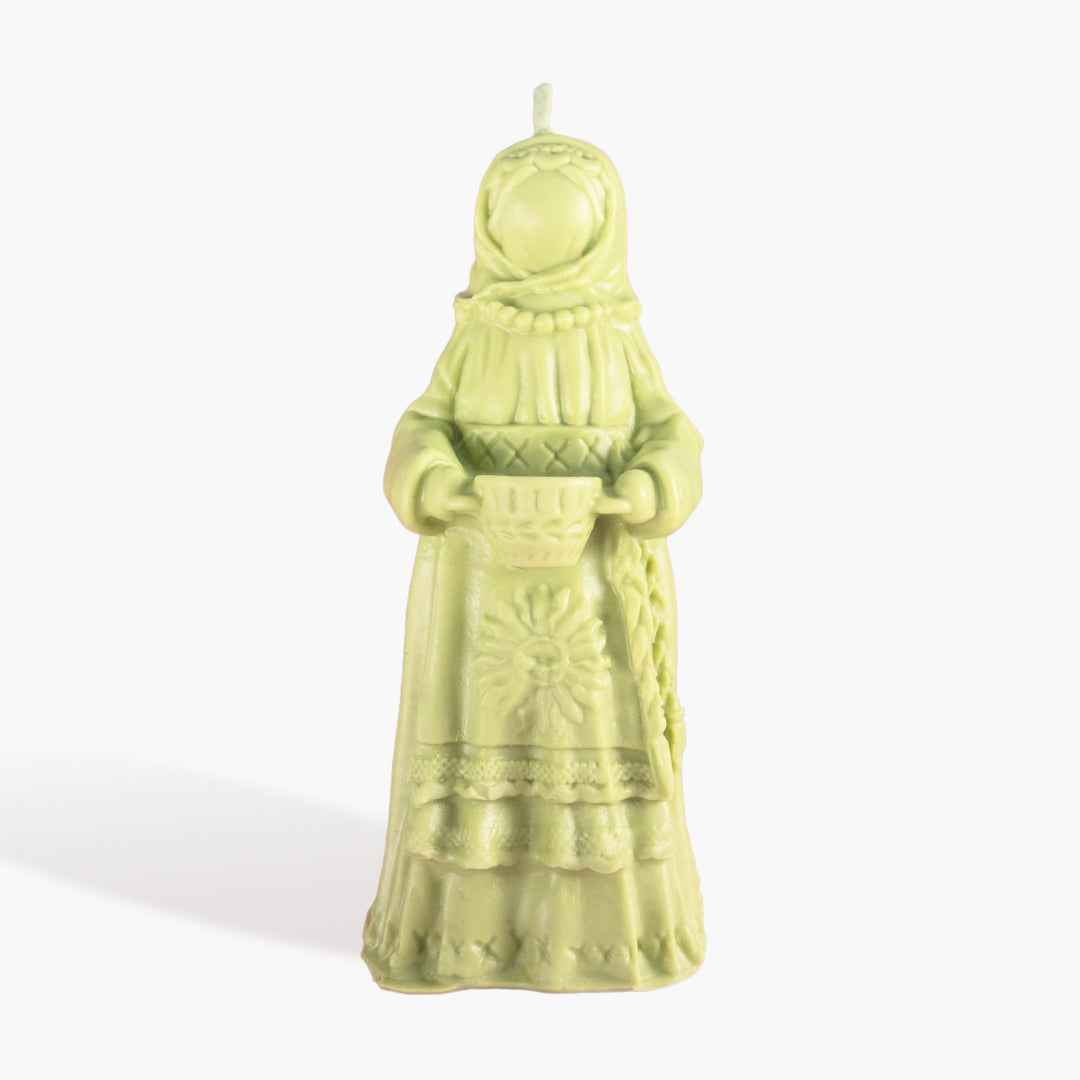 Large Beeswax Candle Motanka Doll