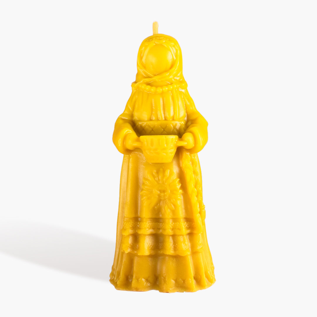 Large Beeswax Candle Motanka Doll