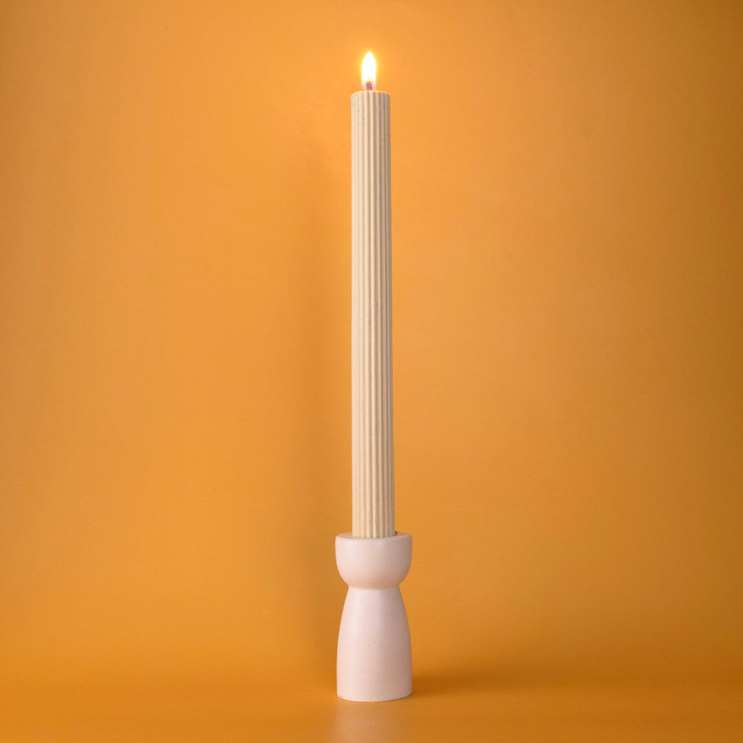 Plaster Candle Holder For a Long Candle