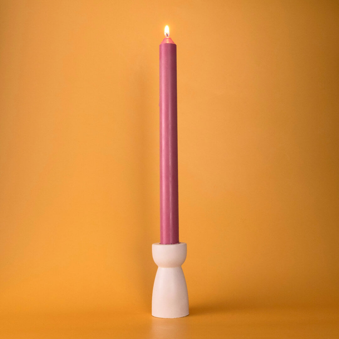 Plaster Candle Holder For a Long Candle