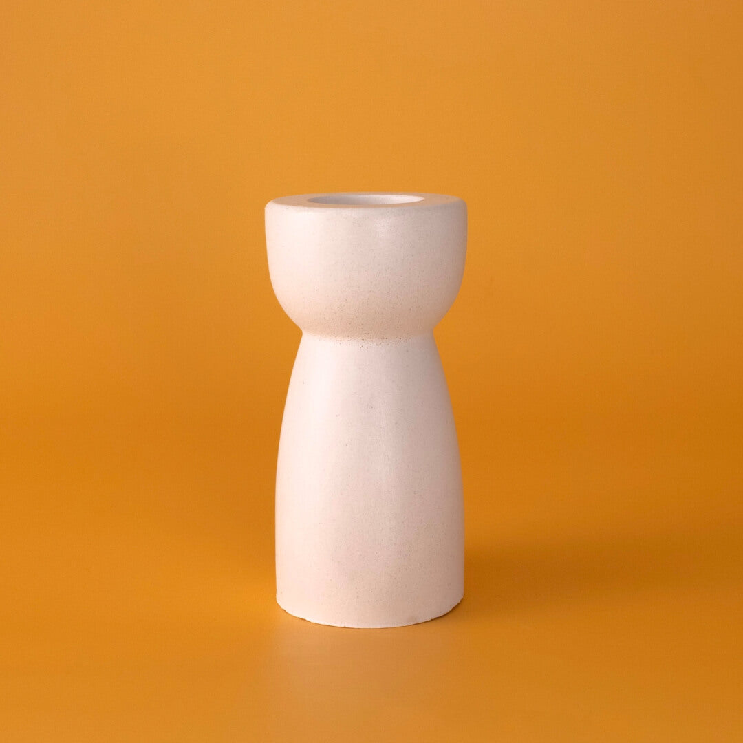 Plaster Candle Holder For a Long Candle