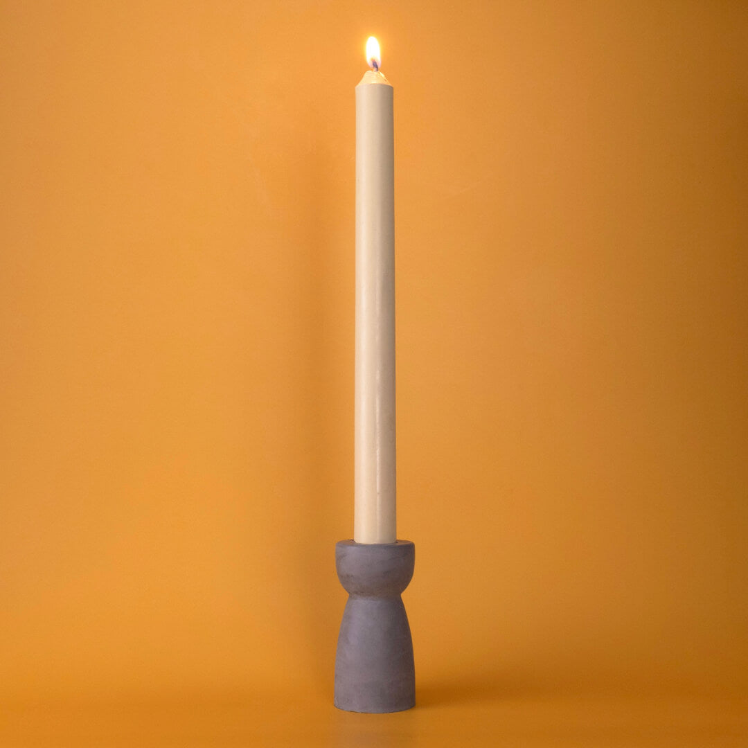 Plaster Candle Holder For a Long Candle