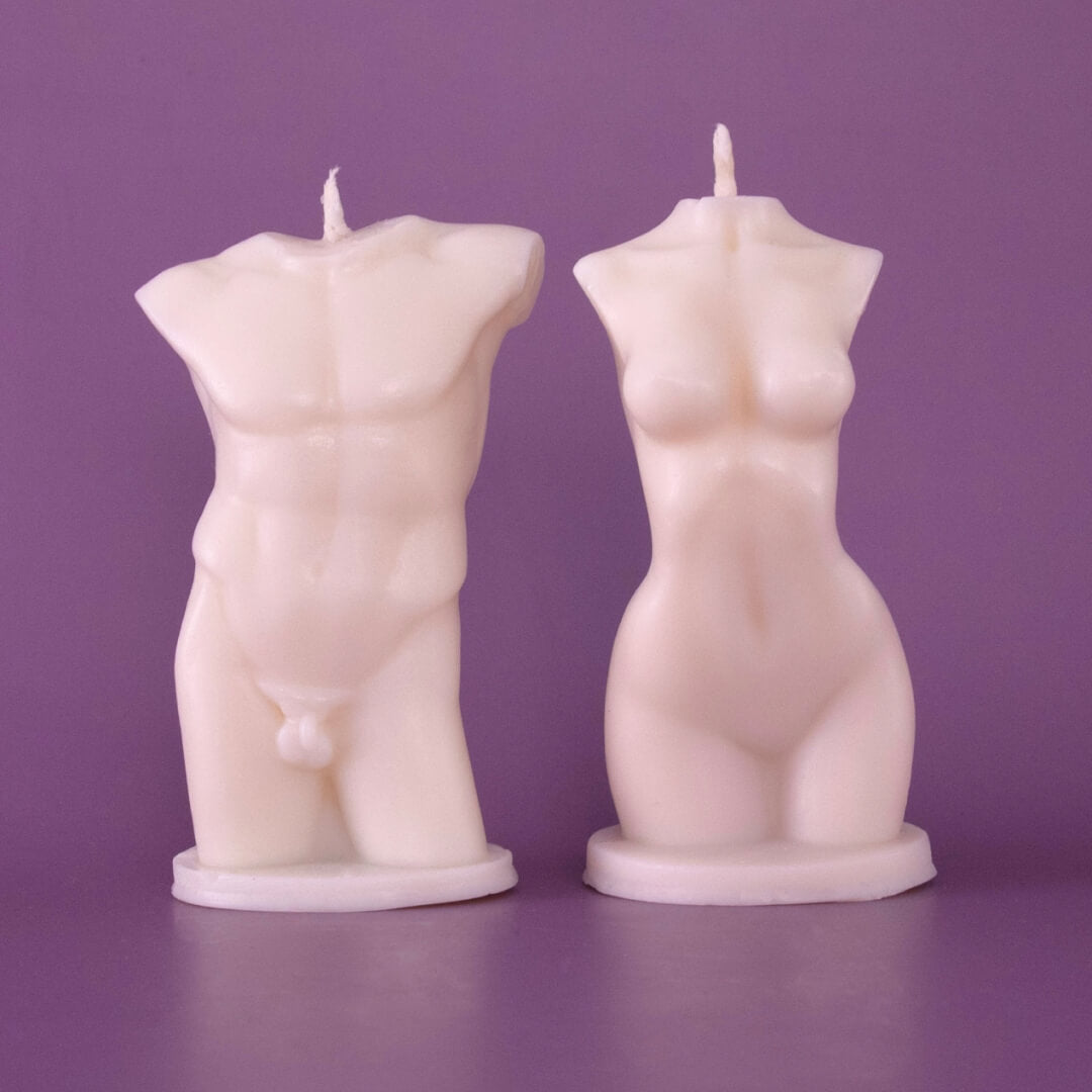 Set of 2 Scented Soy Candles "Naked Harmony"