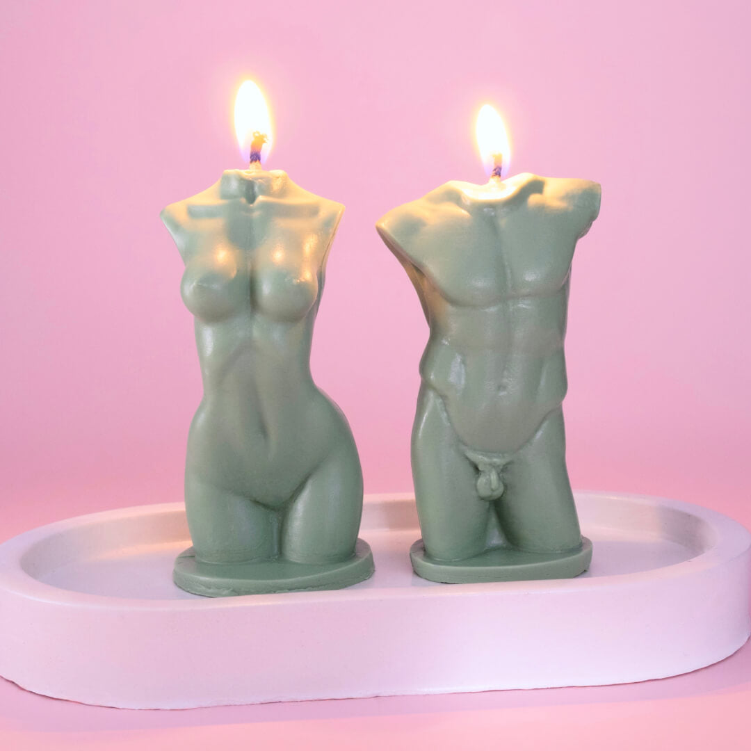 Beeswax Candle Set "Naked Harmony"